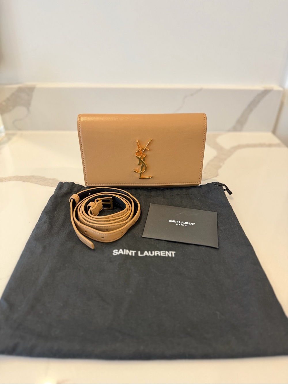 Saint Laurent Kate Mini Belt Bag / Marsupio with Gold YSL Hardware